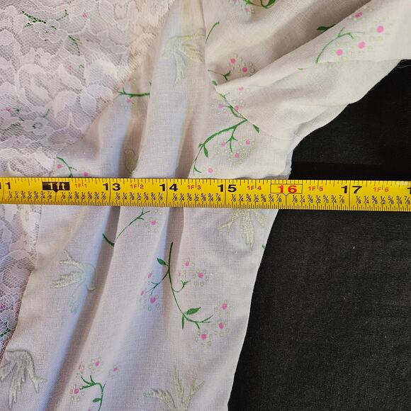 Vintage Floral Maxi Dress Size S Lace Long Sleeve Milkmaid Prairie Cottagecore - Picture 5 of 10